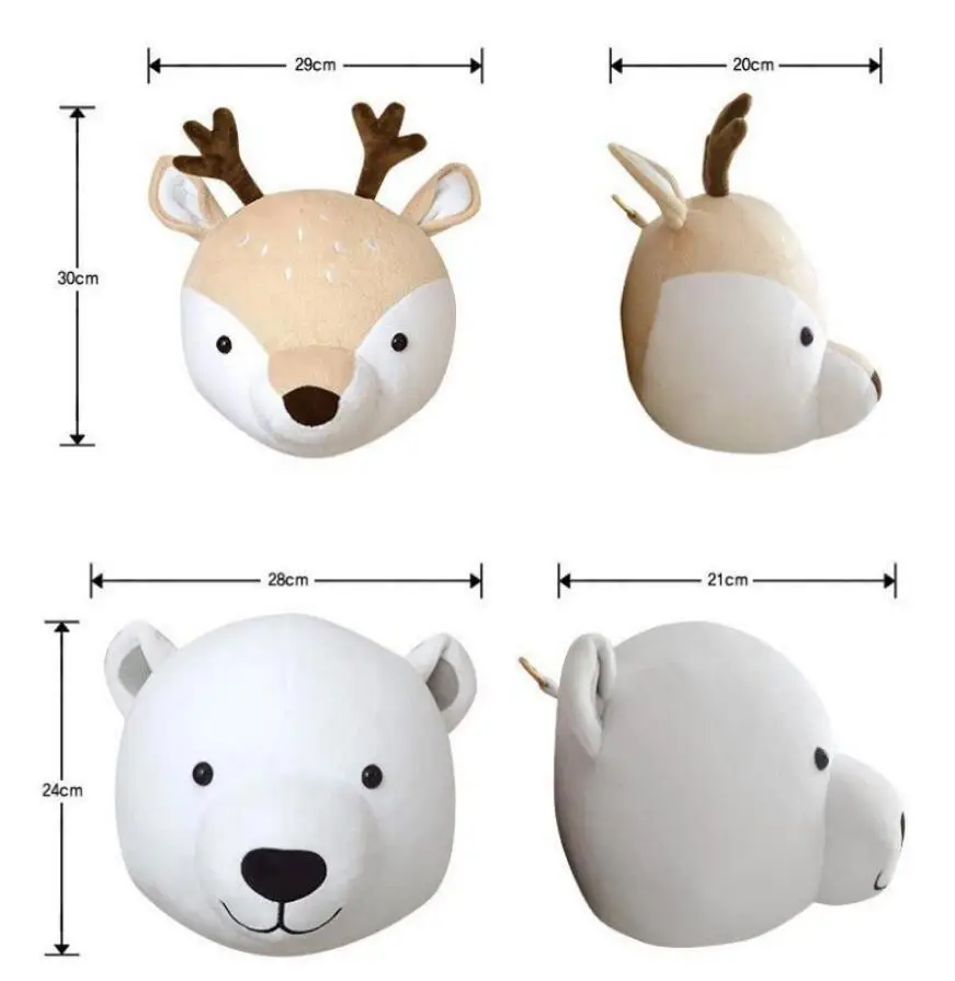 2020 креативная Скандинавская настенная подвесная Единорог слон голова животного