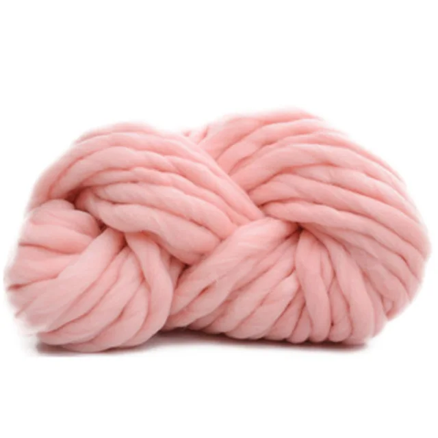 light pink Супер крупная пряжа шерсть смешанная рука вязание одеяло пряжа громоздкий ровинг для ручная вязка крючком одеяло s шапки свитера ковры - Цвет: light pink