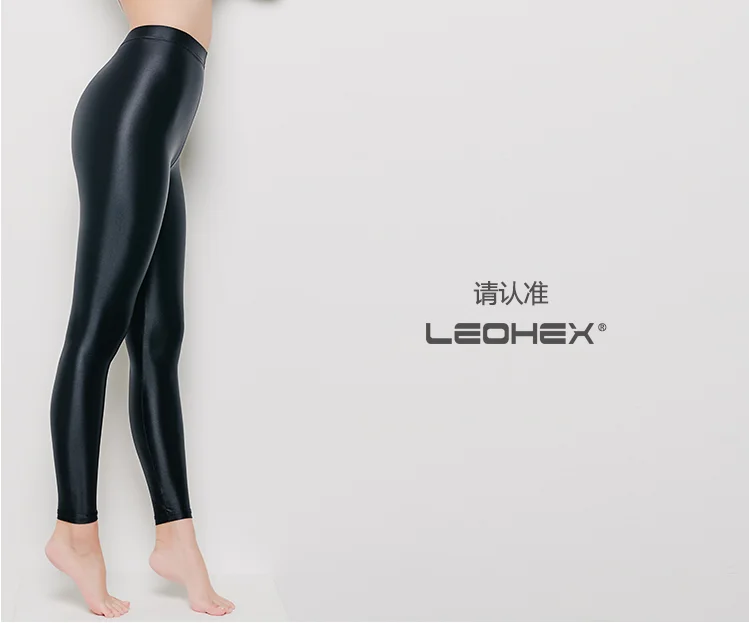 LEOHEX глянцевые Непрозрачные колготки, сексуальные чулки, блестящие Леггинсы для йоги, спорта, фитнеса, японские колготки с высокой талией