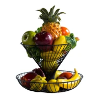 household double decker fruit basket living room stylish fruit dried fruit plate modern kitchen fruit and vegetable basket