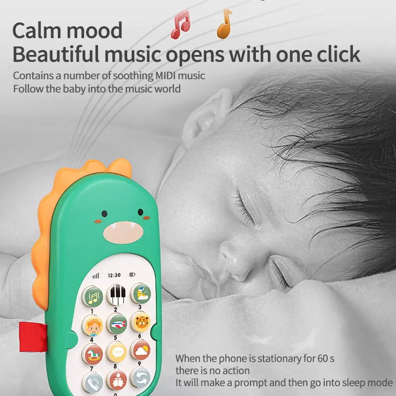 

Baby Phone Toy Infant Early Educational Story Telephone Toddler Music Sound Machine Gift