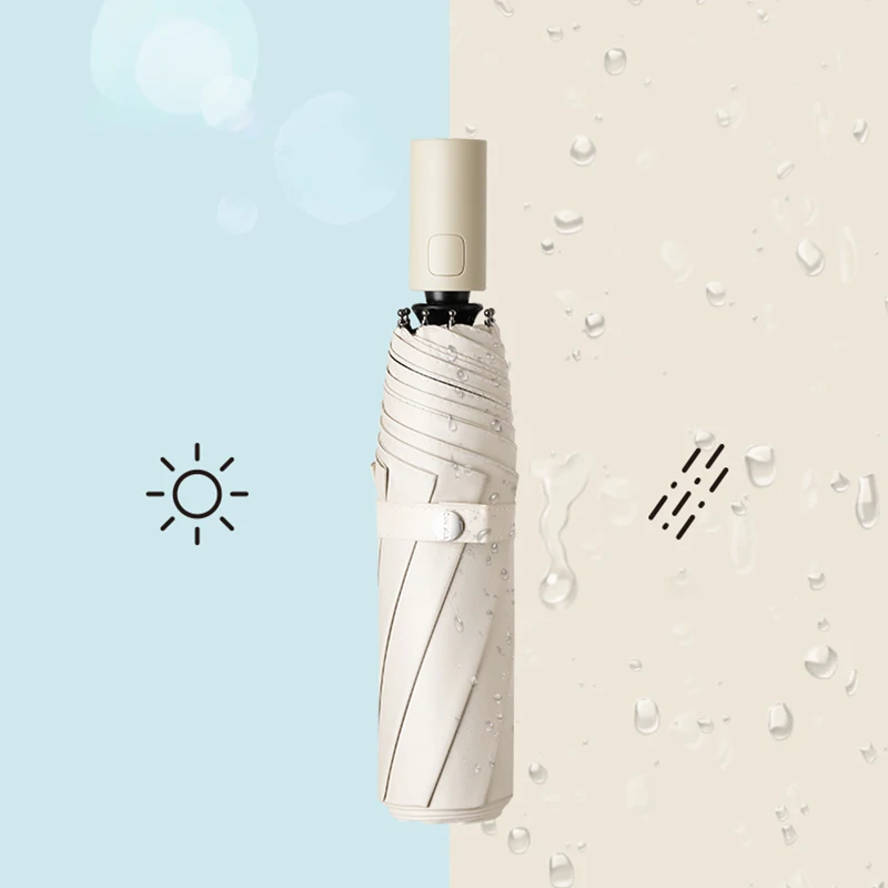 

Waterproof Women's Automatic Umbrella Uv Protection Parasol 8 Bone Windproof Umbrellas Male Parasol Sun Protection Umbrella Men
