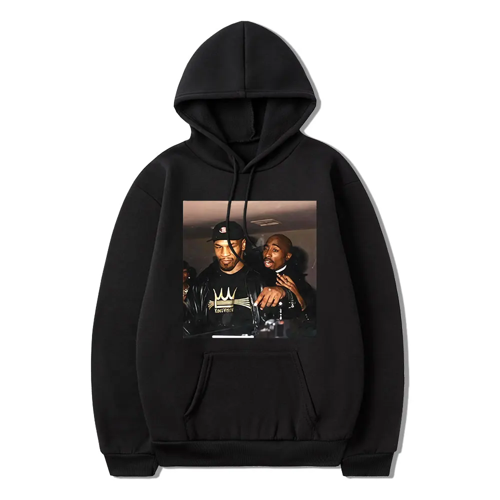 

100%Cotton Tupac Boxing Legends Mike Shakur Dr Dre La Trap Hoodies Hip Hop Rap Hoodie Men Cotton Tees Streetwear Sweatshirt