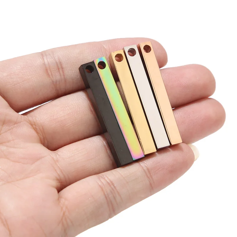 3 шт. подвески из нержавеющей стали 40x5 мм длинные для ювелирных изделий сделай сам