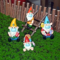 outdoor garden decoration crafts fun gnome dwarf resin ornaments santa claus dwarf elves home decor four piece suit