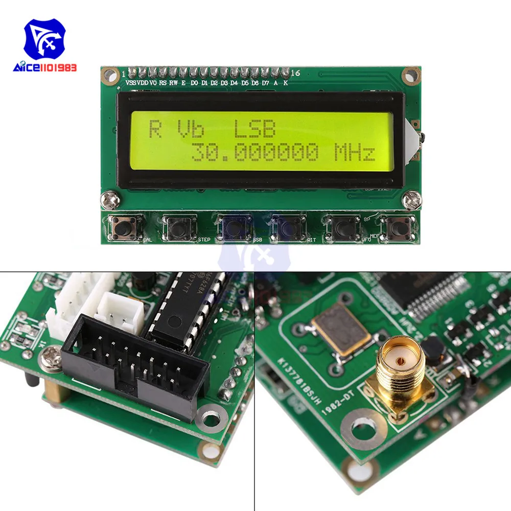 ЖК-модуль генератора сигналов diymore 1602dds генератор AD9850 6 полос 0-55 МГц цифровое