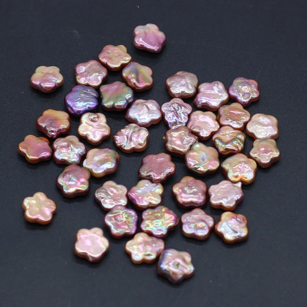 Подвеска из натурального пресноводного жемчуга в форме сливы фиолетовая бусина