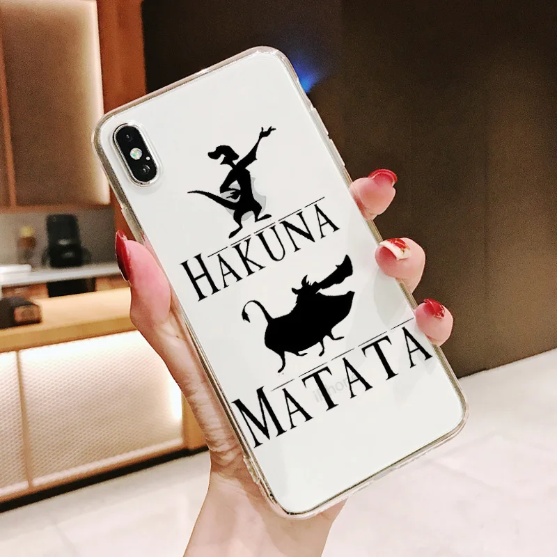 Король Лев simba Pumba Hakuna Matata Мягкий силиконовый чехол для телефона для iPhone 11 11Pro 5 5S SE 6 6S 6 7 8Plus Max XS XR X 10 - Цвет: TPU