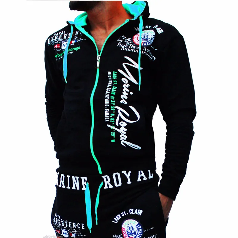 Мужской спортивный костюм Zogaa повседневный комплект из 2 предметов свитшот с