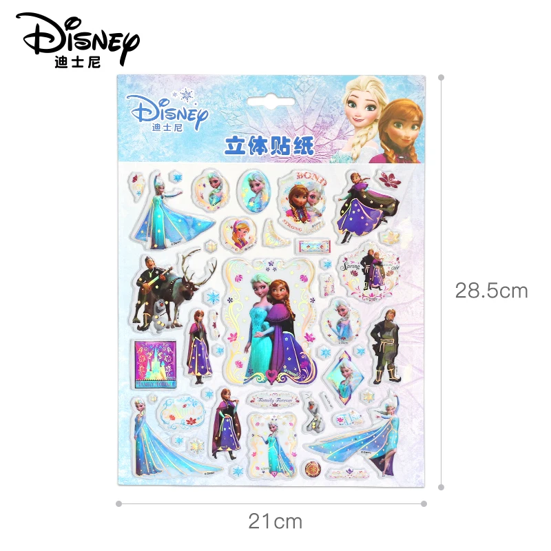 Disney Cartoon Frozen Princess Elsa Anna Mickey Minnie Bubble Stickers Snow White Sofia Labels For Kids Notebook Decor | Игрушки и хобби