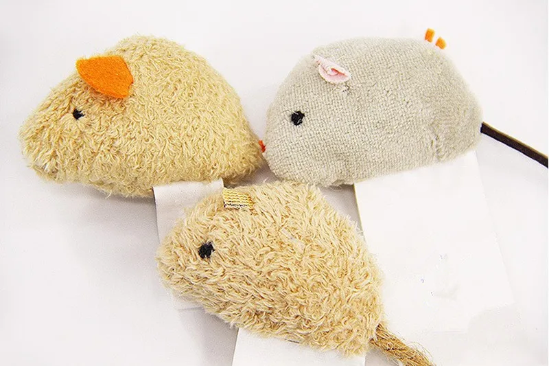 3 шт./компл. милая игрушка для кошек ударопрочная плюшевая мышь с высокой