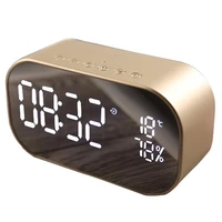 led alarm clock with fm radio wireless speaker car speaker clock music player wireless for office bedroom