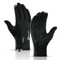 winter men women thermal fleece cycling gloves full finger ski warm touch screen outdoor sports bike riding thickened gloves