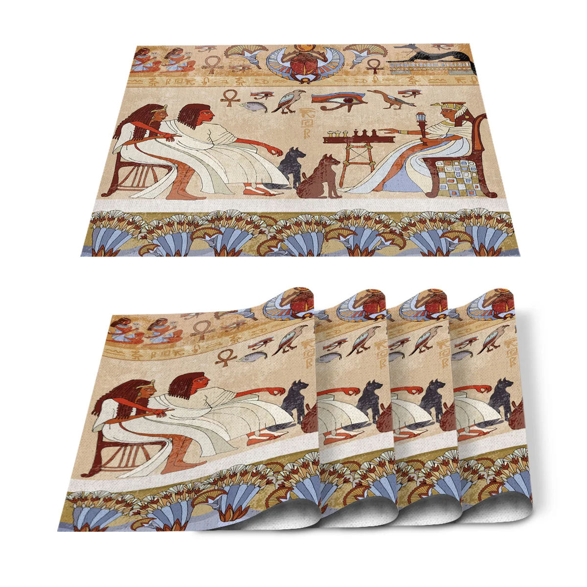 Table Runners Modern Hieroglyphic Carvings Ancient Egyptian Temple Runner Wedding Decor Christmas Dinner Decoration | Дом и сад