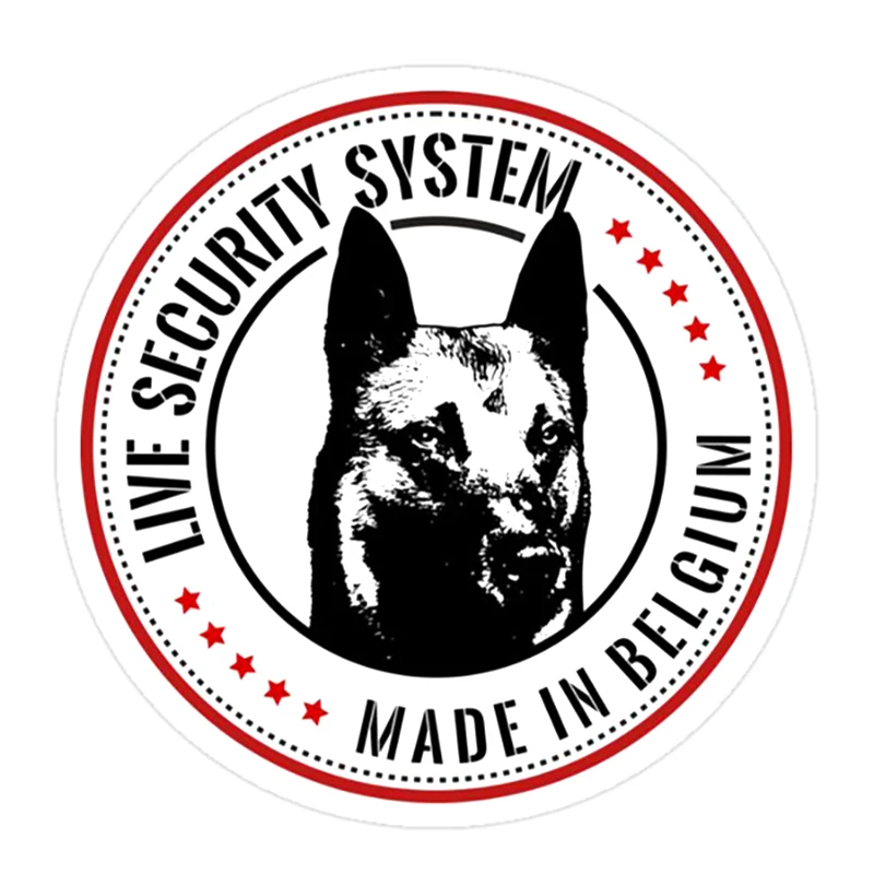 

12x12 см СИСТЕМА БЕЗОПАСНОСТИ ЖИВА СДЕЛАНО В БЕЛЬГИОМ Бельгийский Малинус Виниловая наклейка Автомобильные наклейки для окон, стены, домашних животных, собак, крутые и