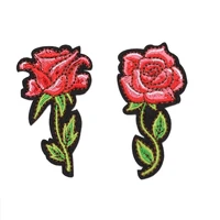 new roses flowers embroidery ironing patche applique self adhesive embroidered sew diy for clothes underwear trousers decor
