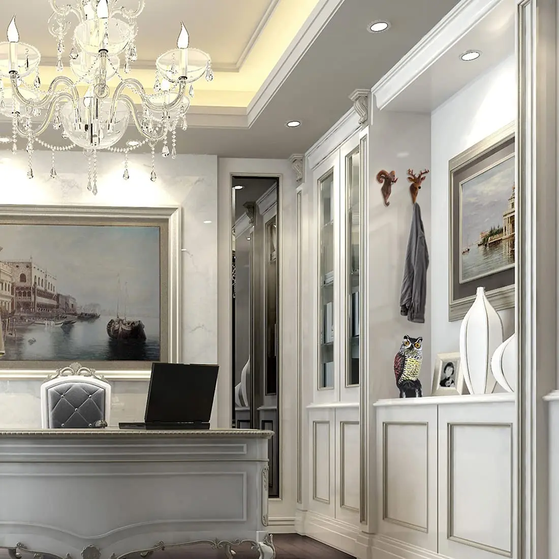 Настенные крючки в деревенском стиле жираф Антилопа шимпанзе олень слон Зебра