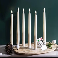 12 pieces led taper candlesticks with remote28 cm electric fake window christmas candles for barmassagewedding decoration