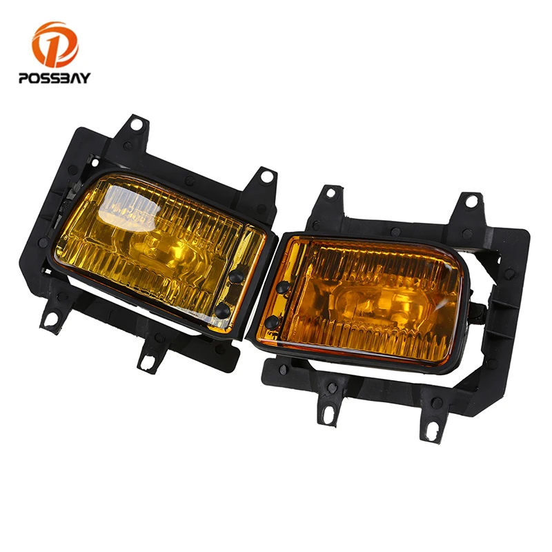 

POSSBAY Front Lower Bumper Fog Light Assembly Foglamps Cover Fit H3 Bulbs for BMW 3-Series E30 Sedan 1983-1994 2 Door 4 Door