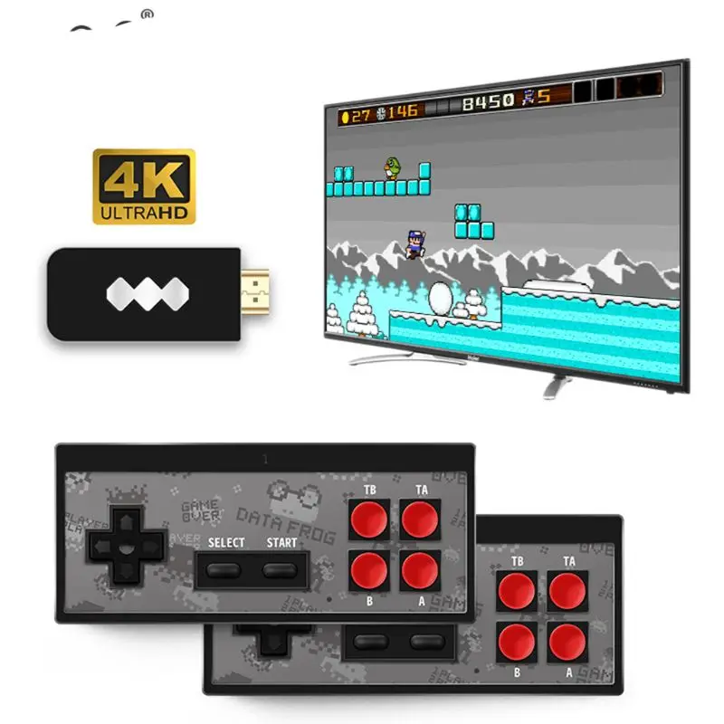 Игровая консоль Y2 4K HDMI 568 встроенных классических игр мини ретро беспроводной