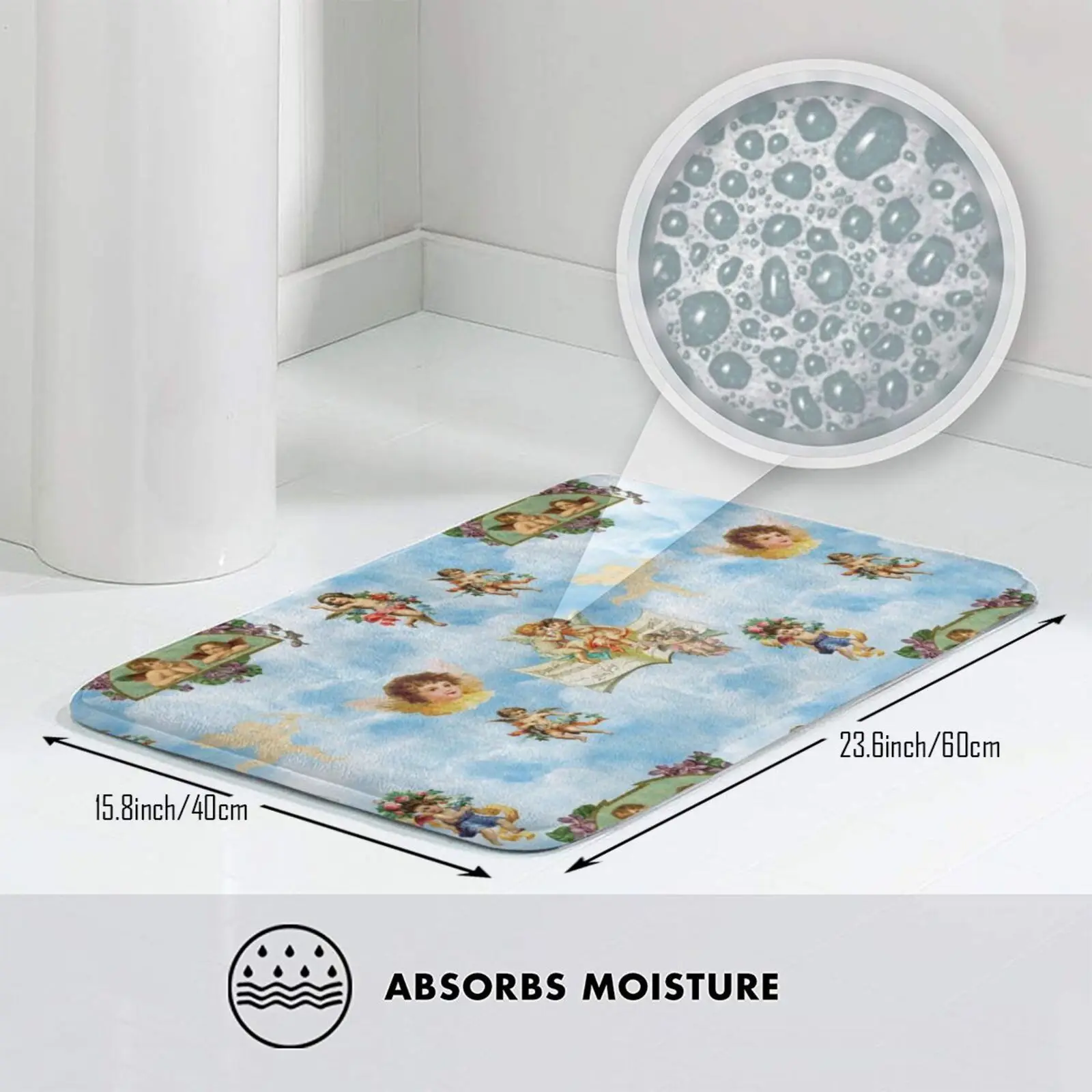 Мягкий Нескользящий Коврик облака Ангел Cherubs коврик подушка ангел небесный