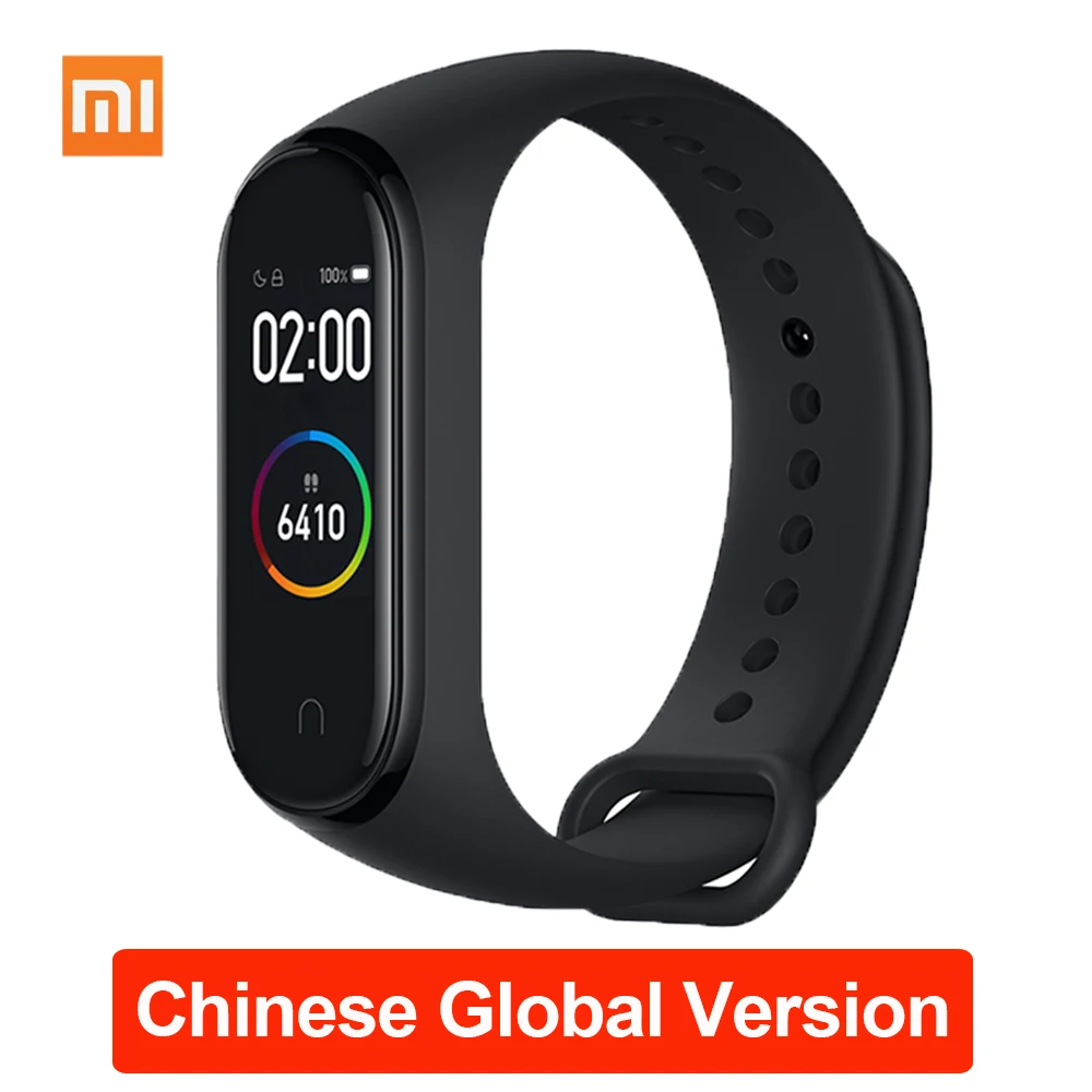 GL Black Xiaomi mi-браслет 4 музыкальный фитнес-браслет трекер сердечного ритма Смарт-часы 0,9" AMOLED экран Bluetooth 5,0 mi Band 4 - Цвет: GL Black