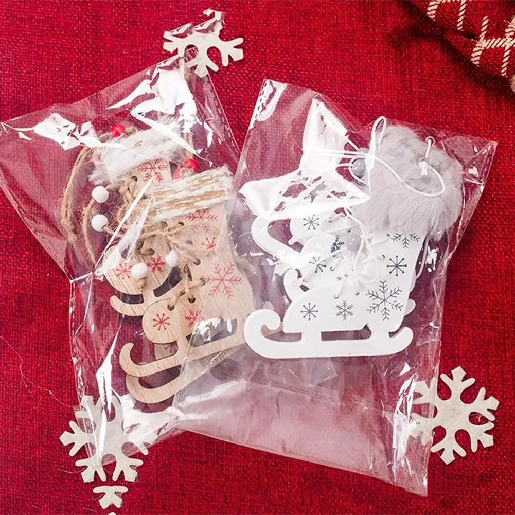 3 шт. рождественские украшения Окрашенные коньки Рождественская елка