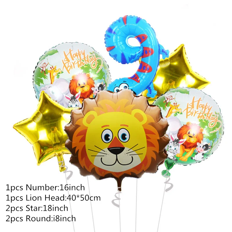 С изображением животных из джунглей коровы льва зебр слонов принтом обезьяна