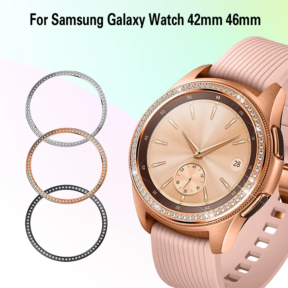Блестящий ободок для Samsung Galaxy Watch 46 мм 42 Шестерня s3 крышка алмазное металлическое