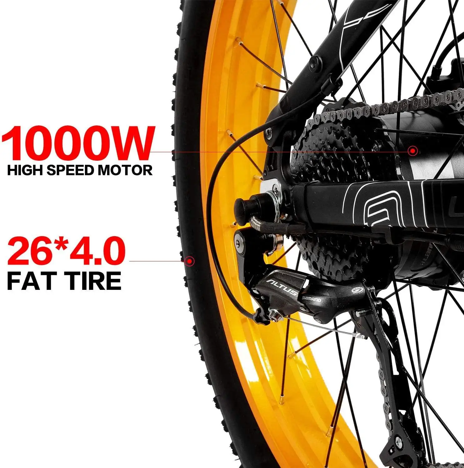 Verkaufen LANKELEISI Elektrische Fahrrad 1000W Motor 14,5 AH Panasonic Lithium-Batterie Ebike 26x 4,0 Zoll Fett Reifen Elektrische Fahrrad Klapp E-bike