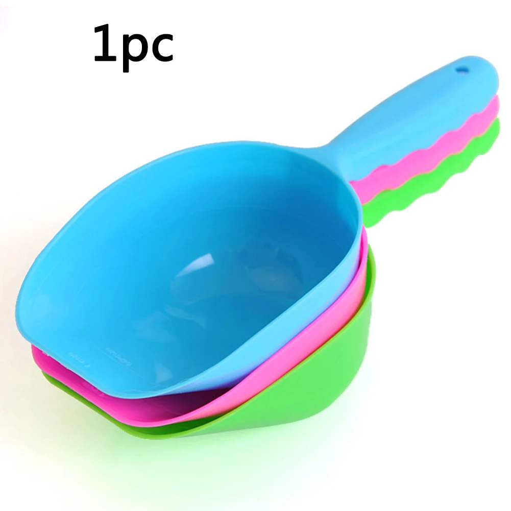 Кормления Портативный животного большой Ёмкость Лопата ПЭТ лопатка для еды