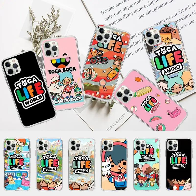 

Toca Boca Toca Life World game Phone Case for iPhone 13 12 mini 11 pro Xs max Xr X 8 7 6 6s Plus 5s cover