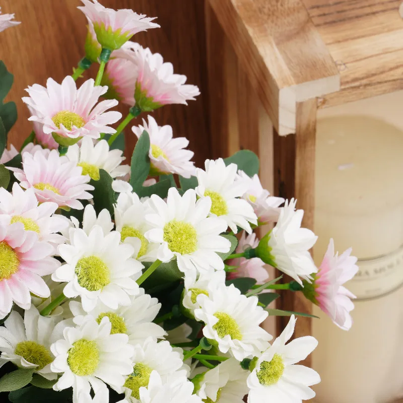 Осенние красивые искусственные шелковые цветы Маргаритка сделай сам для дома