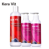 brazilian professional keratin 500ml keravit treatment straighten hair250ml daily shampoo and conditioner repair damaged hair