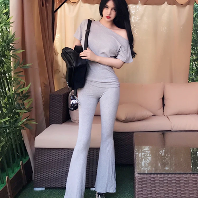 Новинка Весенний костюм из 2 предметов Футболка с длинными рукавами Женские