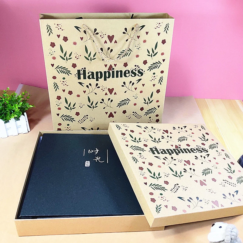 Album DIY Handmade Album Growing Record Book Baby Self-Paste 6-Inch Album Large Capacity Family Photo Album