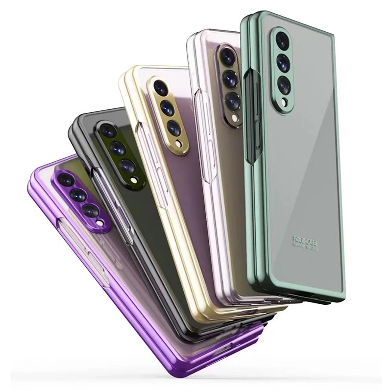 

Suitable for Samsung Galaxy Z Fold3 5G Pc Transparent Shell Plating Frame Transparent Back Shell