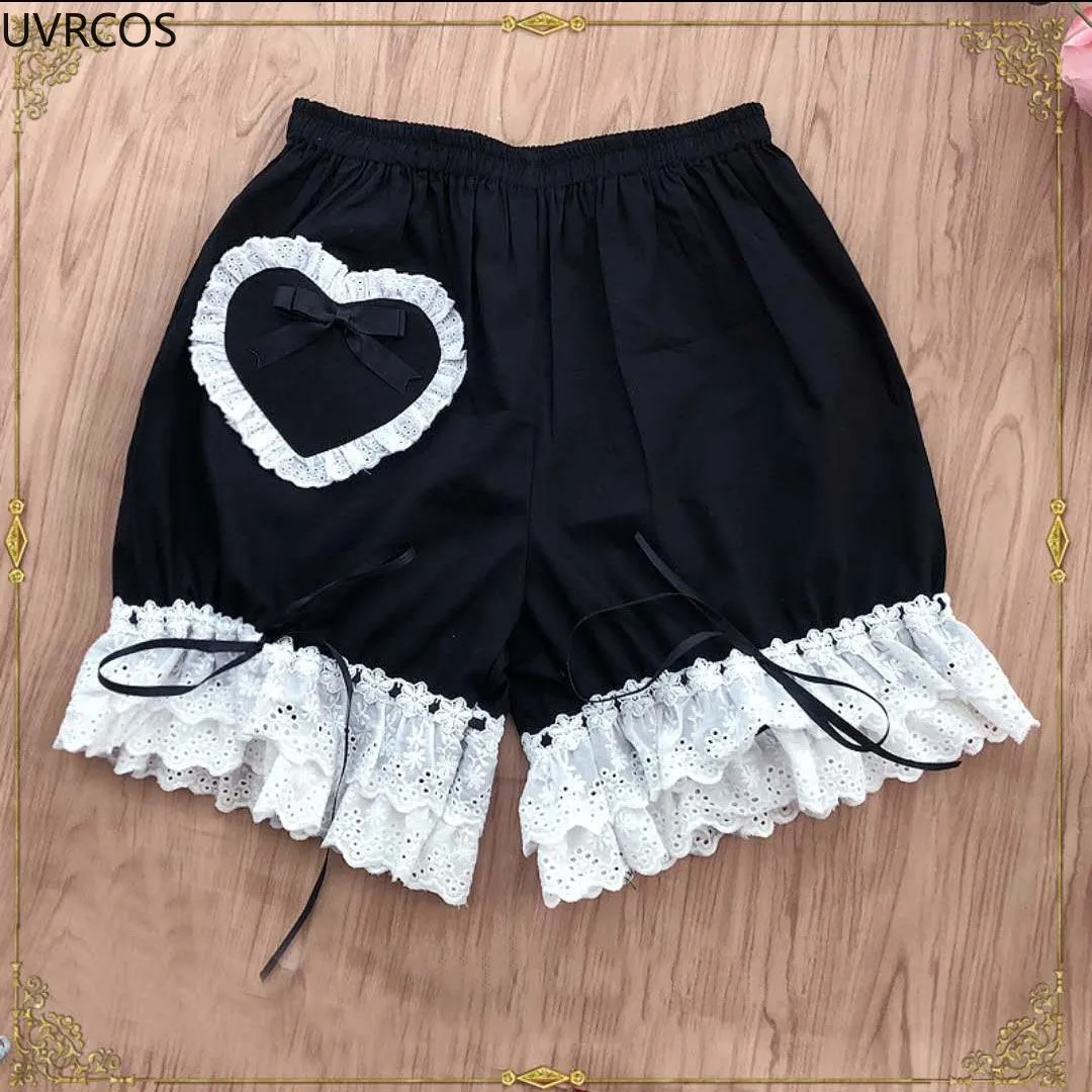 Женские хлопковые эластичные трусы с кружевом и оборками