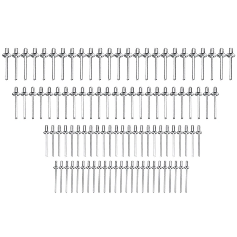 101 шт./компл. Алюминий вытяжная заклепка инструмент Тяжелая гайка Резьбовая