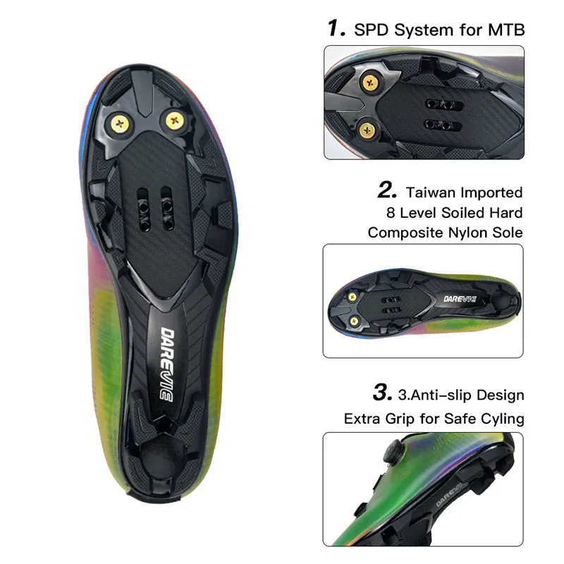 Online Baru Sepatu Bersepeda Mempesona Bunglon MTB Sepatu Bersepeda Light Pro Sepeda Gunung Sepatu SPD Reflektif Sepeda Profesional Sepatu
