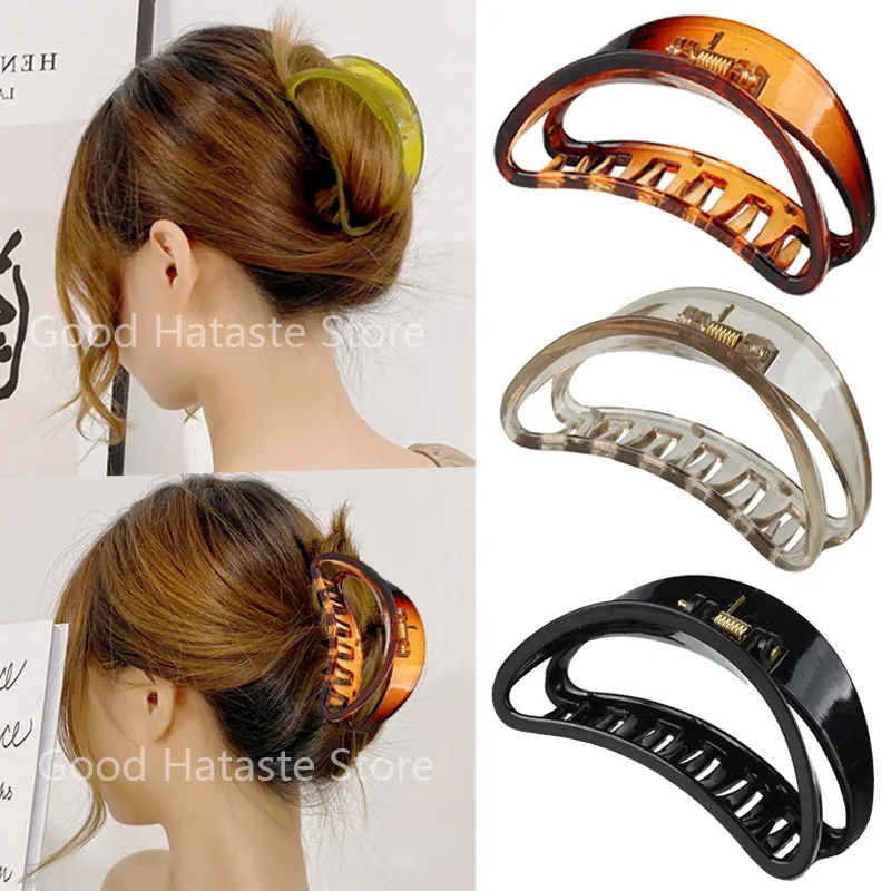 

New Korean Hair Claw Clip Crab for Women Tough Colorful Plastic Hair Claw Large Hair Clamps Claw Clip Chic Hair Accessories Gift