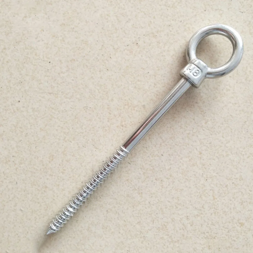 

4pcs Stainless Steel Screw Hooks Portable Hanging Swing Hammock Hook for Indoor