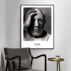 Плакат с абстрактным изображением Пабло Пикассо, черно-белый