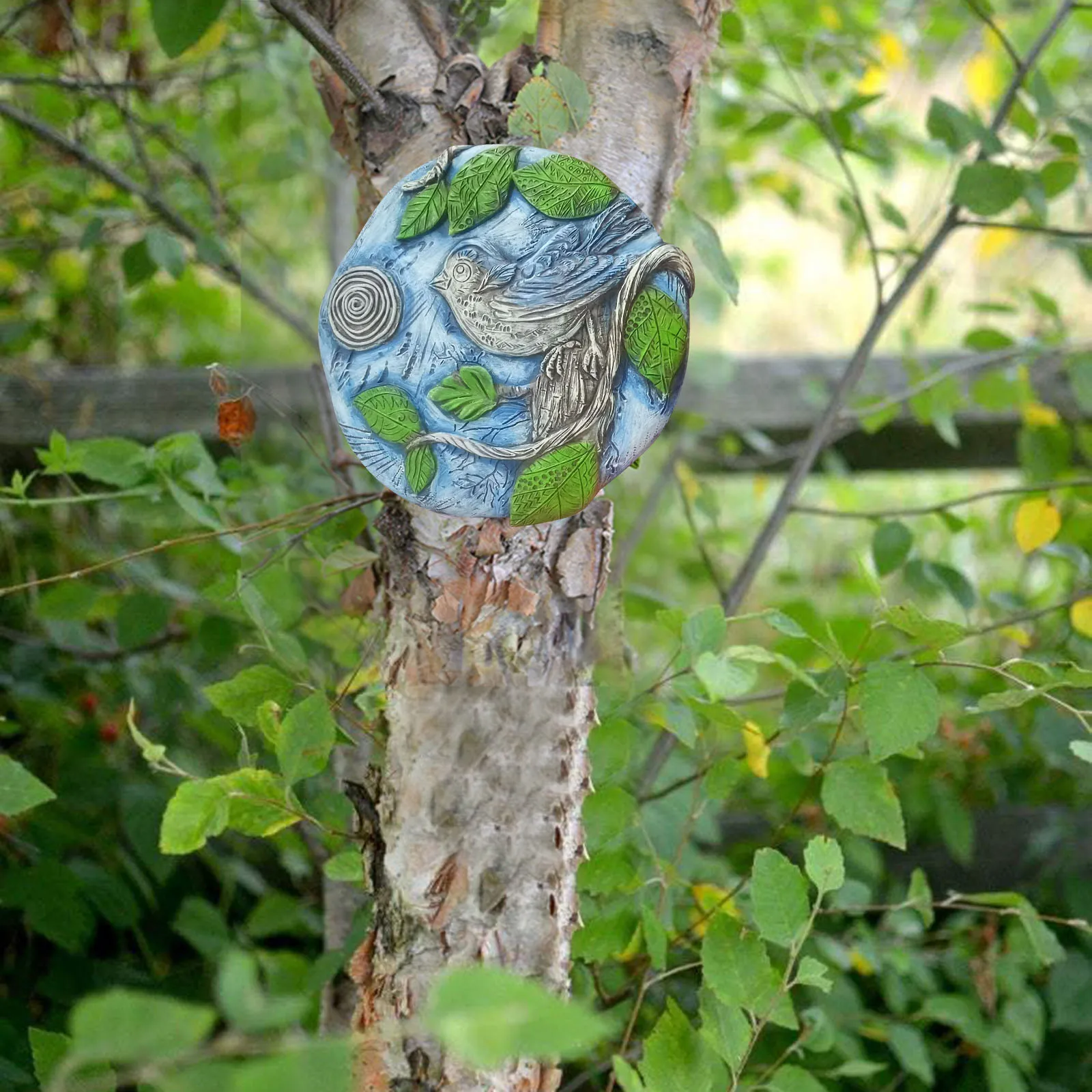 Искусственное растение садовая скульптура креативная синяя птица природная