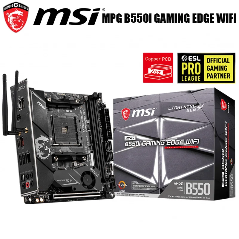 Verkaufen Buchse AM4 MSI B550 Motherboard DDR4 AM4 3th-Gen AMD Ryzen M.2 64GB PCI-E 4,0 DDR4 HDMI-kompatibel Desktop B550 Mainbaord AM4