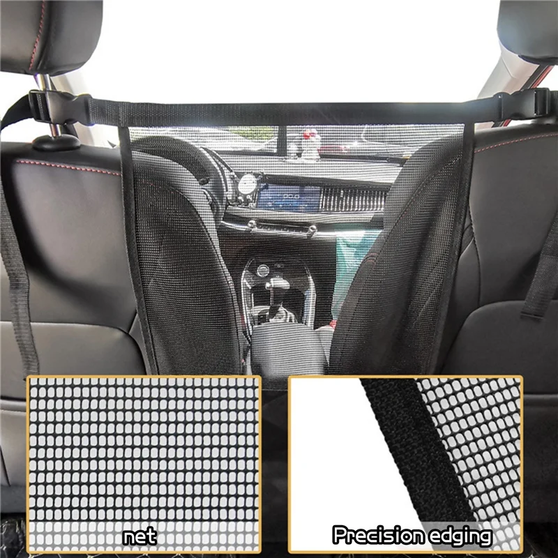 

2021 New 1pc Pet Isolation Net Car Rear Seat Dog Anti-harassment Safety Isolation Fence Rear Seat Grid Universal Type 2 Colors