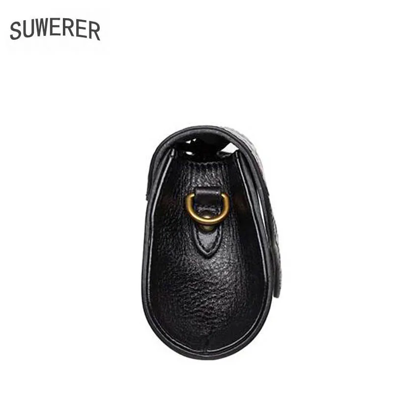 

SUWERER New Women Genuine Leather bags Luxury women Clutch bag real cowhide leather shoulder bag women crossbody bags for women