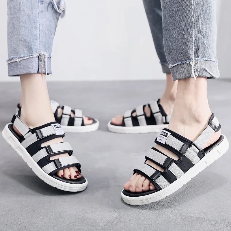 Сандалии пляжные для мужчин и женщин Брендовые повседневные туфли на плоской