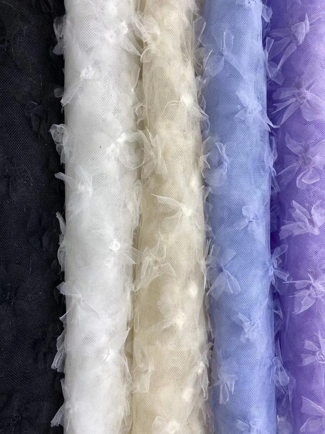 

Madison French Nigerian Lace Fabrics 2021 High Quality Tulle African Laces Fabric 3D Lace Embroidered Fabric For Party