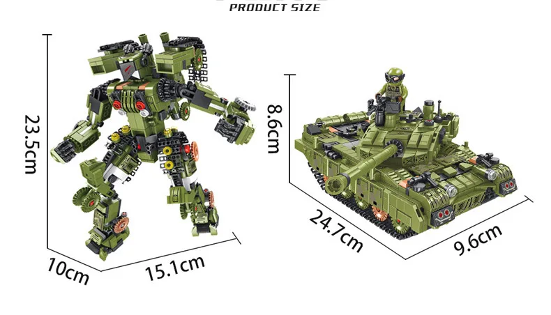 Конструктор Робот Танк трансформер 384 шт. 2 в 1 Optimus Prime робот грузовик детские